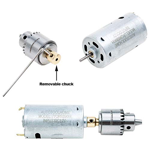 Autotoolhome Mini Dc 12V Electric Hand Drill Motor Pcb & Twist Drills Set 1/88-1/6 Inch Jt0 Chuck Jewelry Craft Drill Kit #TOP1