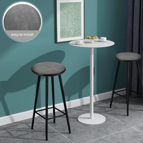 Surface élégante en bois véritable pour kit de remplacement tabouret - 7