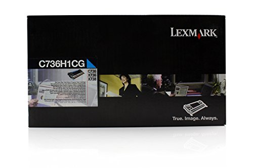 Toner Cyan Lexmark 0C736H1CG original pour éliminer les traces bleues sur Lexmark C736DTN