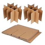 Homoyoyo 2 Separadores de Cartón Resistente para Cajas de Mudanza Protección y Separación de Cristalería de Vino Kit de División y Fácil de para Transporte Seguro