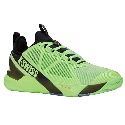 K-Swiss K-Frame Speed Rublo Tennis Shoe (Soft Neon Green/Black/Neon Lava)2