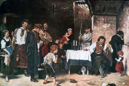 Lienzo de pintura mural de alta calidad artística con la obra histórica de Munkácsy 60x90cm
