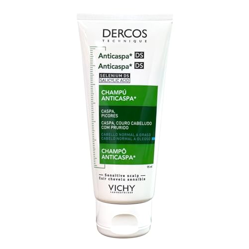 Vichy Dercos Technique Shampooing anti-pelliculaire et anti-pelliculaire pour cheveux normaux et gras, avec sélénium et acide salicylique, 95 ml
