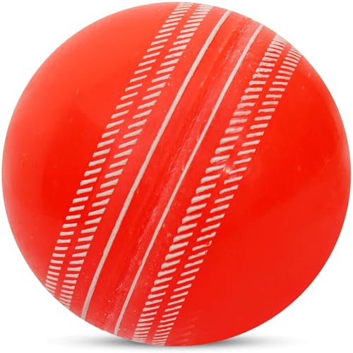 Image of i10 Multicolour Cricket Ball, Synthetic, Rubber, 7cm, 110g, Standard Size, Ideal for Cricket, Basketball, Soccer, Fitness
