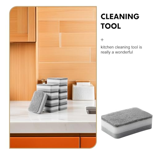 Image of 10 Pack Kitchen Dish Sponges 4.33X2.75X1.37 Inches - Multi-Purpose Water Absorbing Scrubbing Sponges for Dishwashing Pots Sinks and Kitchen Cleaning