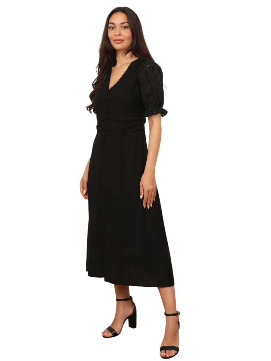Robe à manches ballons pour silhouette structurée sans effort - 6