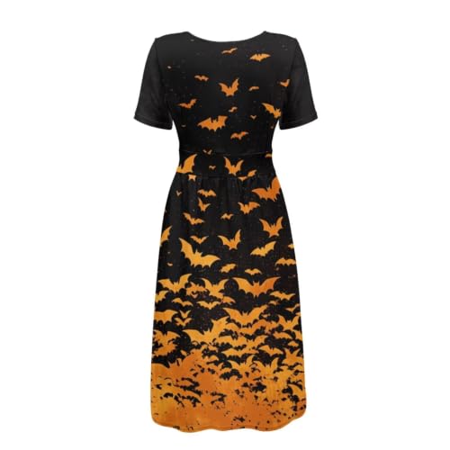 Image of Women's Summer Dresses Short Sleeve Formal Dresses with Pockets