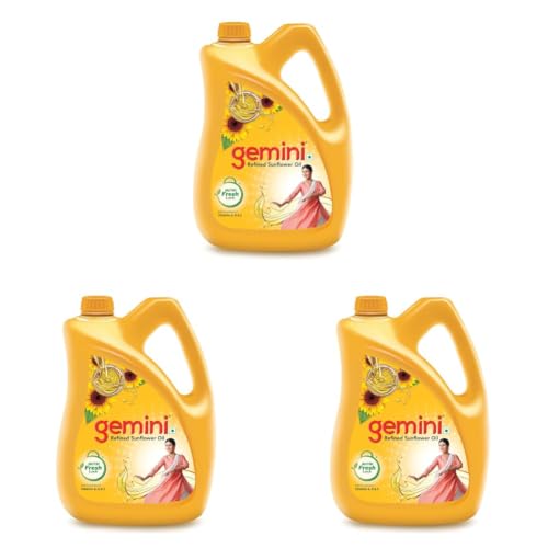 Image of GEMINI REFINED SUNFLOWER OIL 4.2KG JAR (Pack of 3)
