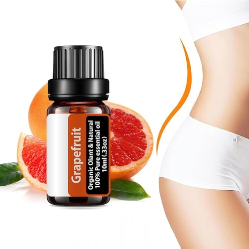 Aceite anticelulítico de pomelo cinético, aceite esencial de pomelo para apuntar a la celulitis, aceite de celulitis para reafirmar los muslos y las nalgas (1 pieza)