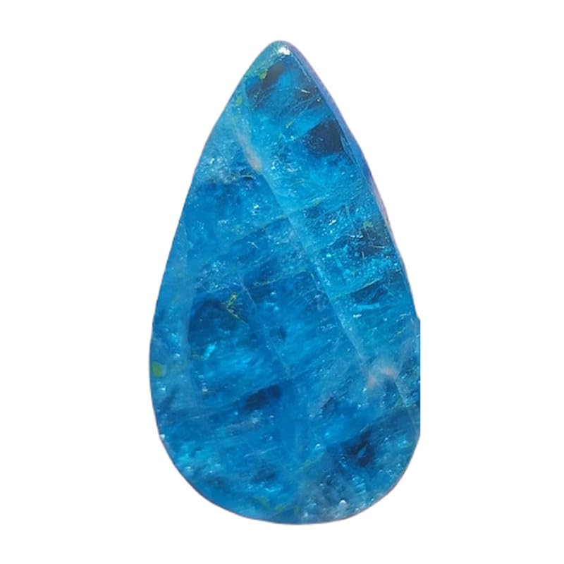 Apatite naturelle poire pour remplacer des pierres ternes sur vos bagues et colliers