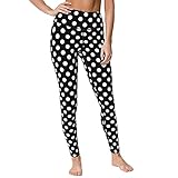 Jhslaj Black White Polka Dot Women¡¯s High Waisted Printed Leggings Full-Length Workout Yoga Pants...