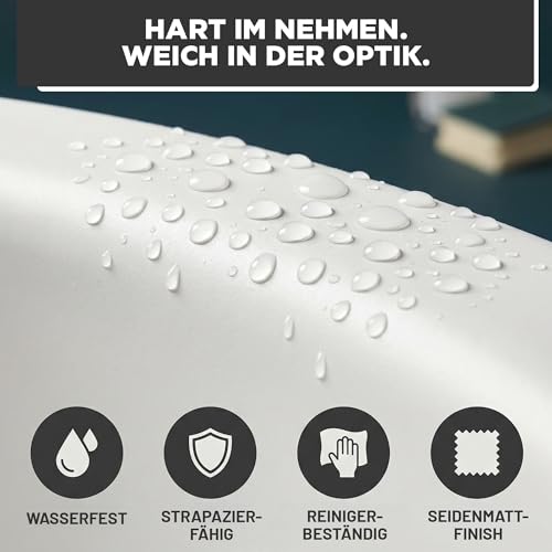 LM-Kreativ Badewannenlack 3 in 1 2K 500ml - Grau wie Beton - Auch nutzbar als Fliesenfarbe & Fliesenlack für Badezimmer, Badewannen… – Ansicht 2