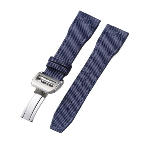 [SLFJEYTX] 1�� 20mm 21mm 22mm ���U�[�E�H�b�`�o���h IWC �L�����o�X�D��X�g���b�v ���X�g�o���h �����Y ���f�B�[�X �X�|�[�c�o���h(Blue,20mm)