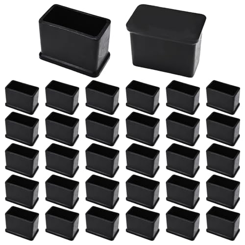 Protezione per le gambe della sedia da 30 pezzi, copertura per le gambe del tavolo e della sedia, protezione per il pavimento delle gambe della sedia in gomma, cuscino rettangolare per mobili