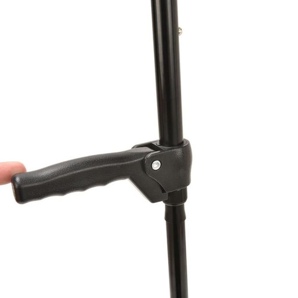 GCX- Muletas for Ancianos, bastón de Cuatro Patas, muletas telescópicas, muletas de aleación de Aluminio, muletas Antideslizantes for Ancianos, andadores Ajustables Firma (Color : Nero)