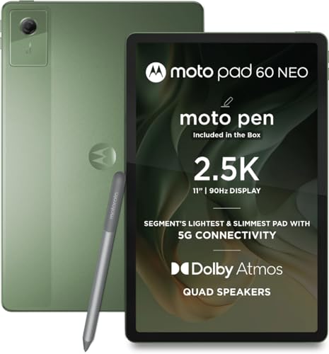 Image of Moto Pad 60 Neo 5G, Pantone Bronze Green, 4GB RAM, 128GB Storage