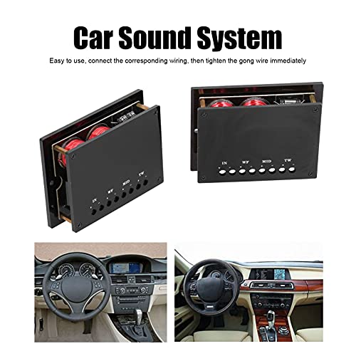 Divisor de frecuencia de audio de 3 vías 300W en ABS negro para altavoces de coche, 2 uds 4