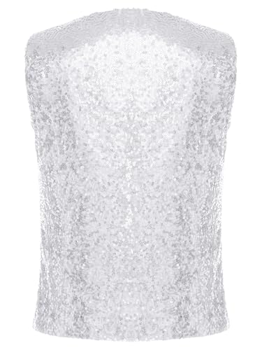 Kids Girls Shiny Sequins Vest Sleeveless Jazz Hip-hop Dance Jacket Waistcoat Stage Performance Top Gilets2