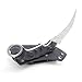 MASALONG Outdoor Survival Claw Tactical Teeth Knife Double Edged Sharp Fixed Blade Knife with Sheath (Sand Light-kydex Sheath)