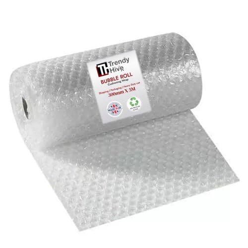 Trendy Hive White Large Roll Of Bubble Wrap Bubbles Packaging For House Moving Office, Industrial Use & Packing Storage Boxes (300Mm X 5M)