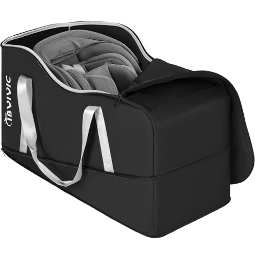 IBVIVIC Car Seat Travel Bag Compatible with UPPAbaby Aria and Mesa, Infant Car Seat Travel Bag Car Seat Cover for Travel (Black)