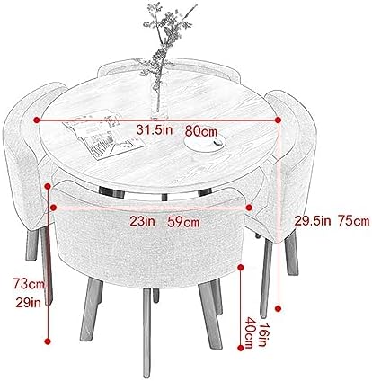 Nordic Round Table and Chair Set for Office & Club, Stylish Fur Upholstered Seating, Perfect for Balcony, Bedroom, Library & Billiard Hall