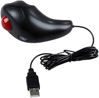 Ergonomic Handheld Trackball Finger USB Mouse Wired,Portable High Precision Optical Mini Small Hand Mice for PC Laptop Mac Left and Right Handed User