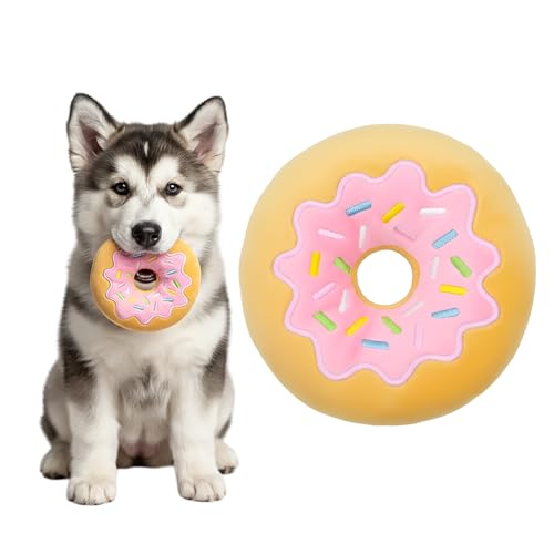 Juguete para Perro Mordible Donut Rosa 6 Pulgadas