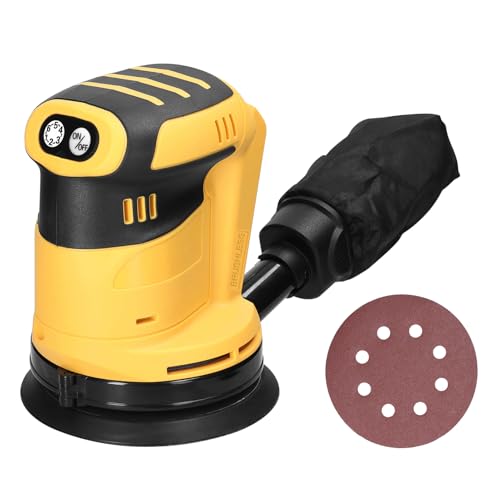 Weytoll 125mm Brushless Motor Cordless Orbital Sander Wood Grind Tool Electric Car Polisher Multifunctional Wood Metal Waxing Polishing Grinding Sanding Machine 6 Speed Adjustable Orbital Sander