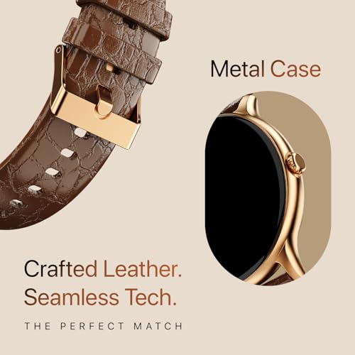 Image of Fire‑Boltt Phoenix Classic Round Smart Watch 1.39″ HD Display with Bluetooth Calling,AI Voice Assistant,SpO2 & Heart Rate Monitor, 120+ Sports Modes,IP67 Waterproof Smart Watch for Men & Women - Brown