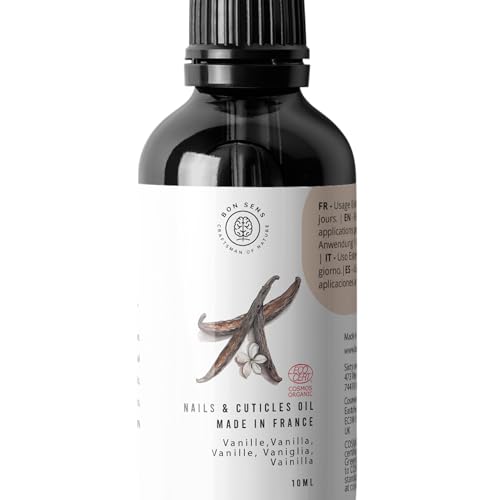 Aceite Cutículas Uñas BIO – Tratamiento Nutritivo & Reparador enriquecido con Vitamina E – Manicura – 100% Natural, Orgánico y Vegano – Cosmos Organic – Sabor Vainilla