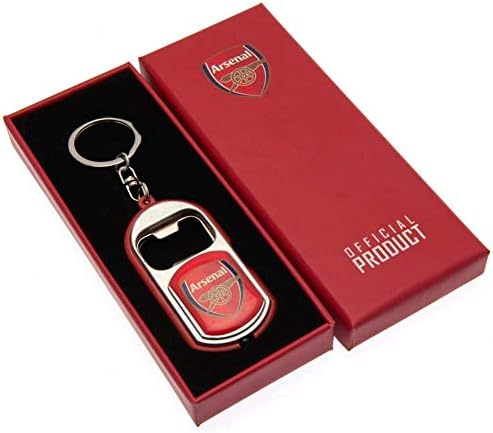 Official Arsenal FC Torch Light Bottle Opener Keyring in a Gift Box