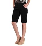 Jag Jeans Women's Ainsley Pull On Classic Fit Bermuda Short, Black Twill, 6