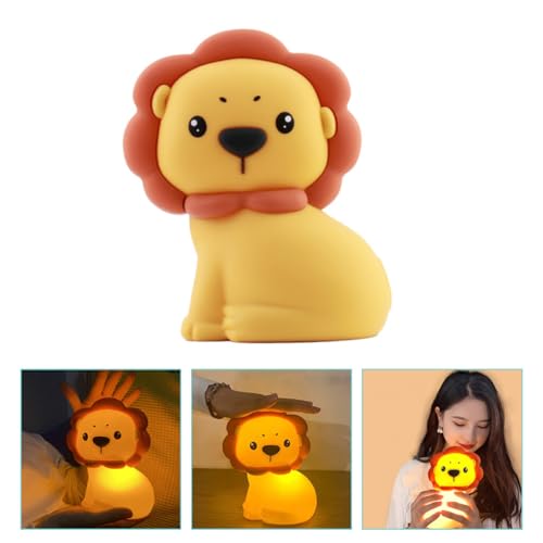 Lámpara de mesa de noche león de silicona minkissy miniatura 7