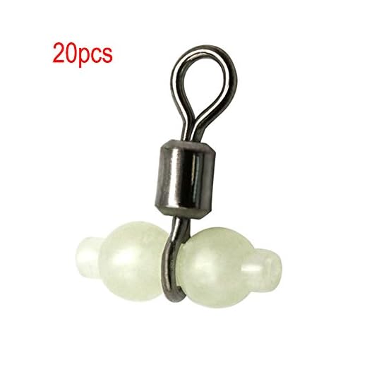 EMVANV 20 piezas luminoso Gourd Rolling giratorio accesorios de pesca anillo conector mar aparejo pesca Herramienta, Como indica la imagen, 15x13mm