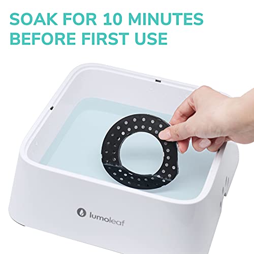 LumoLeaf Replacement Filters for 70oz/2L & 135oz/4L No Spill Dog Water Bowl, Coconut Activated Charcoal Filters for Dog Water Dispenser, Pack of 4