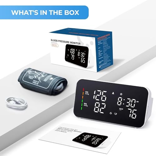 Astart BC31L-BLACK Blood Pressure Monitor Rechargeable Upper Arm Bp Monitor Led Display Blood Pressure Cuff Machine Voice Broadcasting Home Use Digital Blood Pressure Monitor Includes Charging Cord thumb #6
