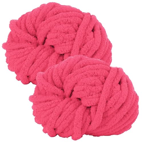 bechoanigel Grosse Laine à Tricoter à La Main 2 Pièces 500g, Pelote Laine Grosse Maille Laine Chenille XXL Doux et Confortable Pelote de Laine Epaisse pour...
