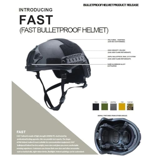 Casque tactique polyéthylène réglable pour vos sessions de simulation militaire