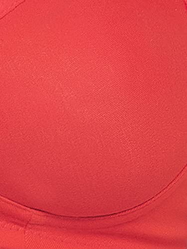 Image of Clovia Women's Cotton Non-Padded Non-Wired Full Cup T-Shirt Bra in Red