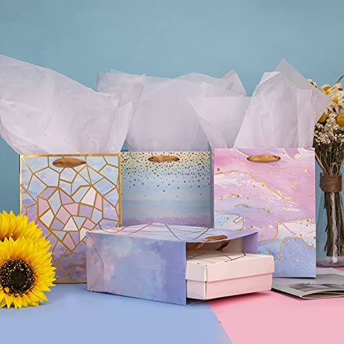 Loveinside-Medium-Size-Gift-Bags-Colorful-Marble-Pattern-Gift-Bag-with-Tissue-Paper-for-Shopping-Parties-Wedding-Baby-Shower-Craft-4-Pack-7-X-4-X-9