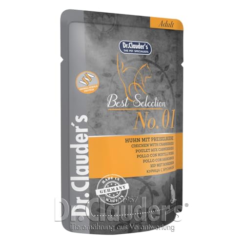 Dr. Clauder's Best Selection Adult No. 1 Huhn mit Preiselbeeren Pouch | 16 x 85 g