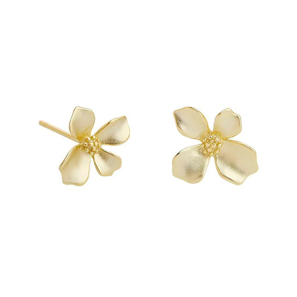 Shejuety Women's Gold Rose Earrings, Low Allergy Exquisite Small Rose Earrings Designed for Fashionable Women, Suitable for Various Daily Festival