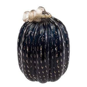 Boston International Hand Blown Glass Pumpkin Tabletop Mantel Shelf Fall Autumn Thanksgiving Halloween Decorations for Home, Large, Black & Gold Boston International Hand Blown Glass Pumpkin Tabletop Mantel Shelf Fall Autumn Thanksgiving Halloween Decorations for Home Large Black Gold