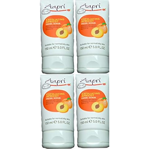 4 x Aapri Exfoliating Apricot Face Facial Scrub Cream 150ml New Improved Formula Cover