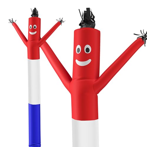 Image of LookOurWay Air Dancers Inflatable Tube Man Attachment - 20 Feet Tall Wacky Waving Inflatable Dancing Tube Guy for Business Promotion - Blower Not Included - Red /White /Blue