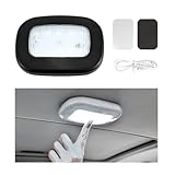 povtii Magnetic Dome Light, Energy-Saving USB Rechargeable Automotive Interior Ceiling Light, Universal Interior Roof Lights with 10 LEDs for Car Boat Truck, Car Accessories (Black)