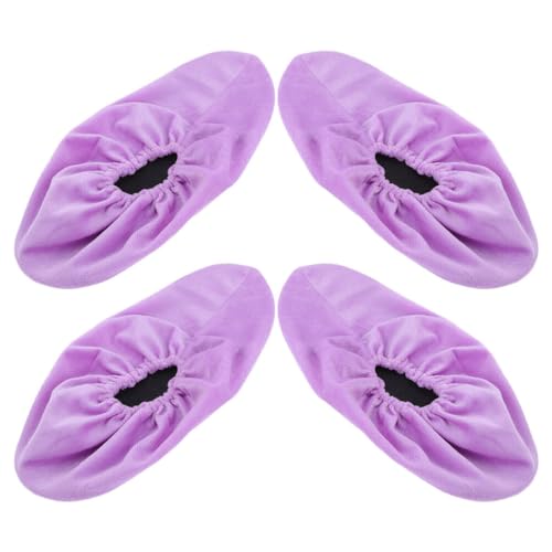 BESPORTBLE 2 Pack Bowling Shoe Covers Felt Bowling Shoe Protectors Soft Lint Material Anti-Slip Washable Accessories Equipment Violet