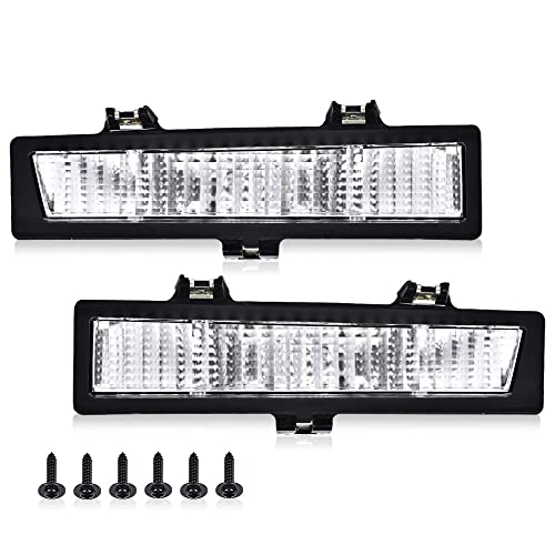 CHEDA New Front Parking Lights Lamps Left&Right Side 1 Pair Compatible With 1983/1988 Monte Carlo SS 1981/1986 Monte Carlo(does not fit 86/88 LS) 261303TA0A, 261353TA0A (Clear Lens)