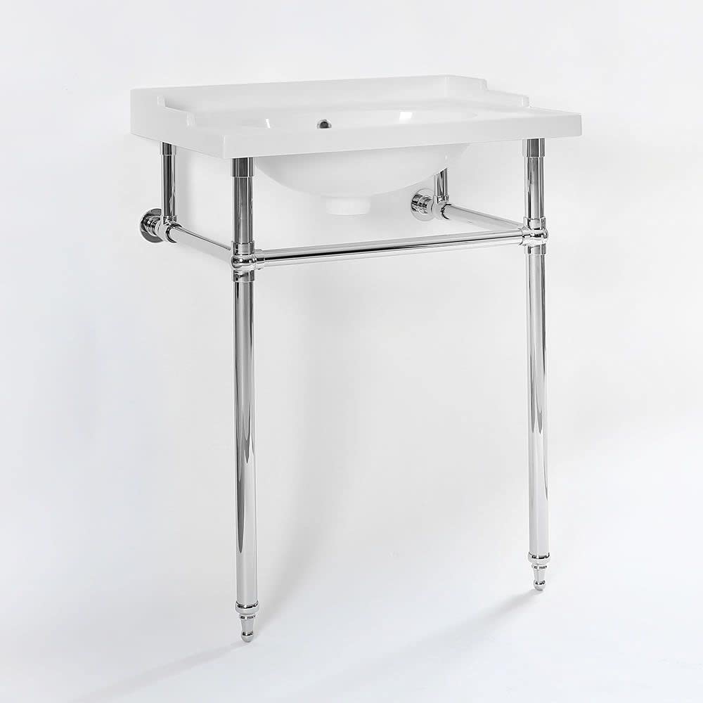 Milano Chrome Elizabeth 630Mm X 470Mm Bathroom Basin Sink - Washstand